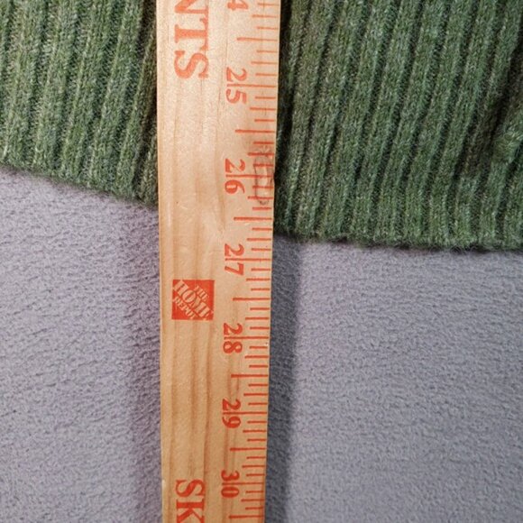 Torrid Sweater Top Womens L Green Ribbed Short Sleeve Button Tie Waist Cottage - Picture 5 of 8